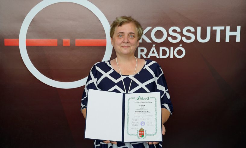 Polaneczky Judit a Kossuth Rádiónál a NAGYOK díjával